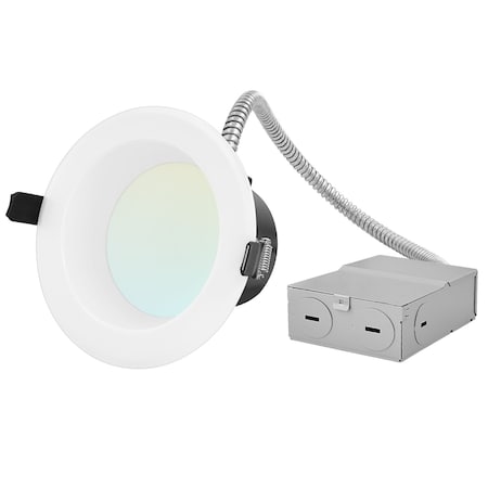 Luxrite 4 Inch Commercial LED Recessed Downlight 4CCT 3000K-5000K 7/9/12W Up to 1000LM Dimmable ETL LR23947-1PK